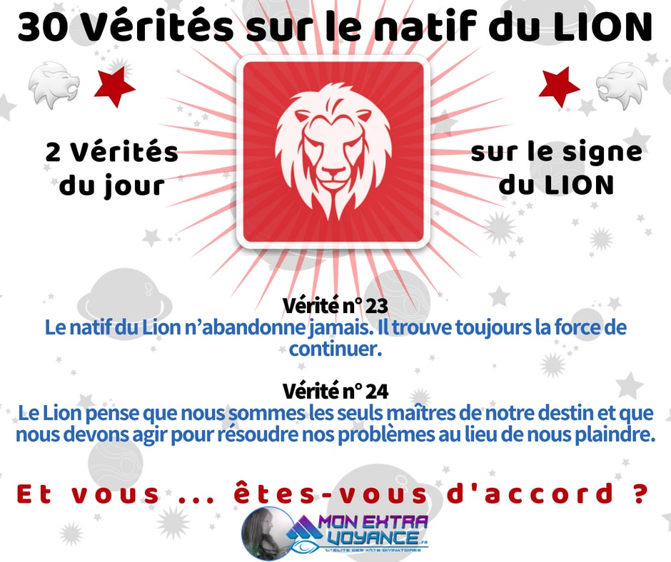 Signe du LION Vérités du Jour 11
