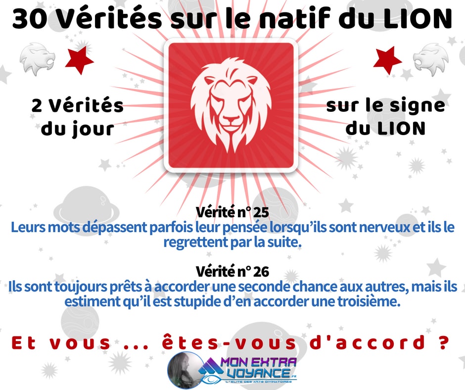 Signe du LION Vérités du Jour 12