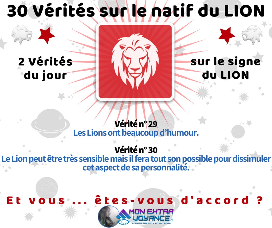 Signe du LION Vérités du Jour 14