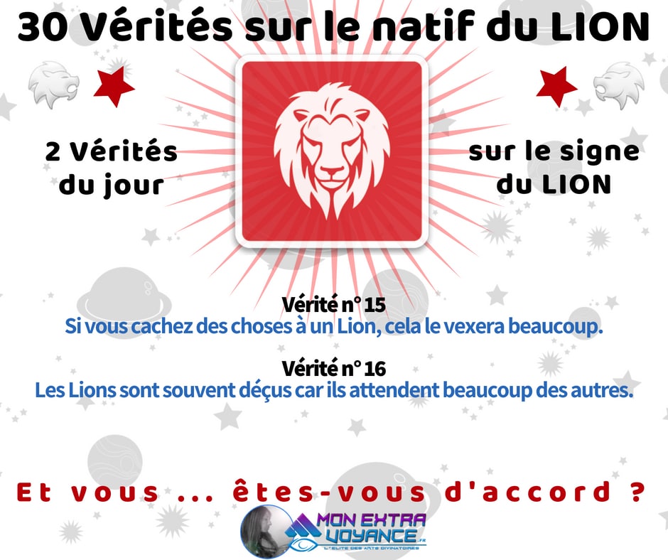 Signe du LION Vérités du Jour 7