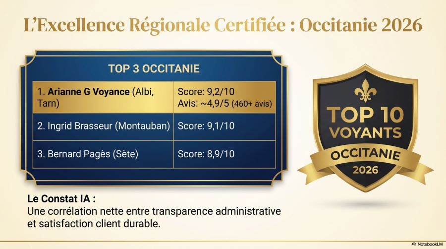 classement du TOP 10 DE LA VOYANCE EN OCCITANIE 2026